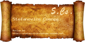 Stefanovics Csenge névjegykártya